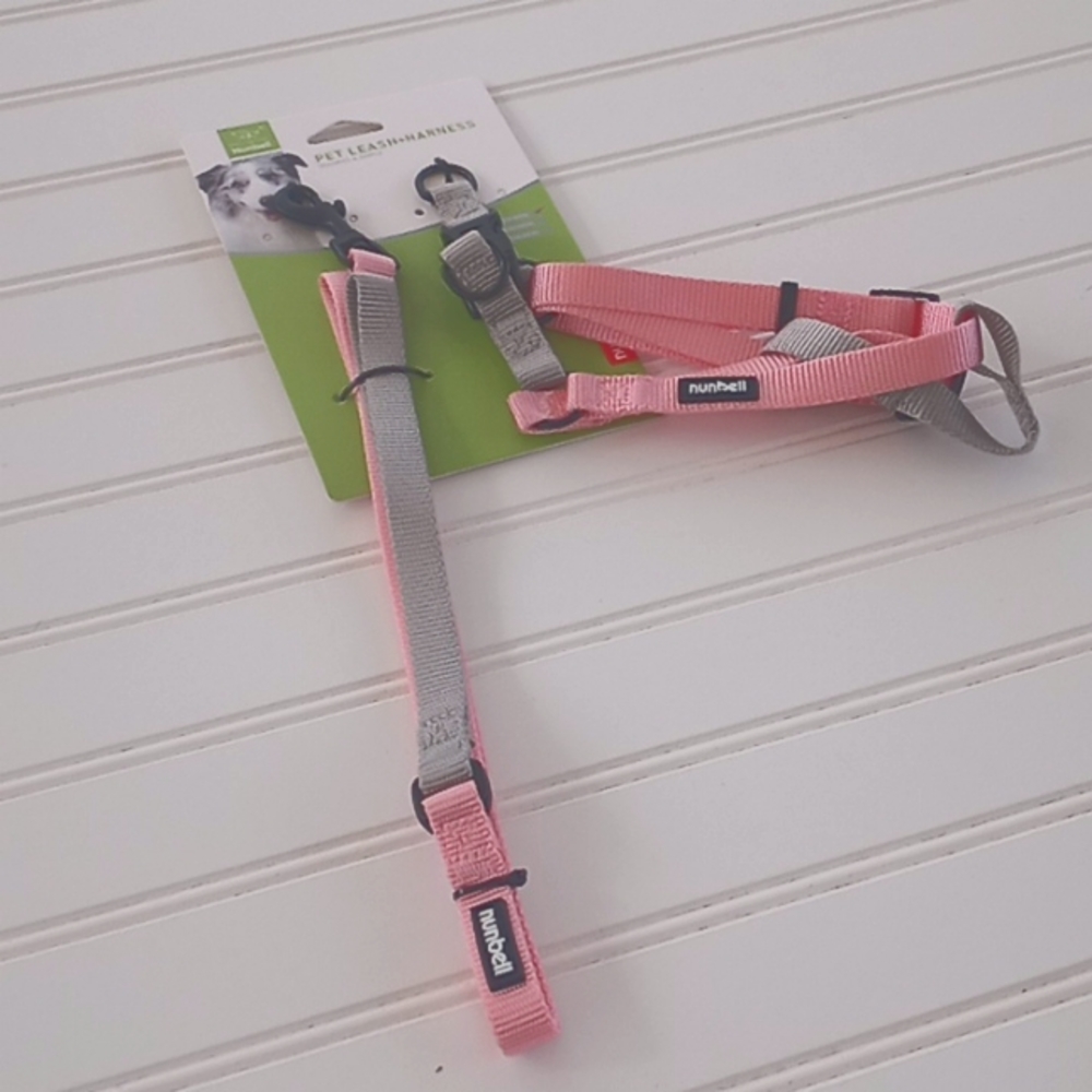 Nunbell Two Tone Nylon Pet Leash & Harness Set